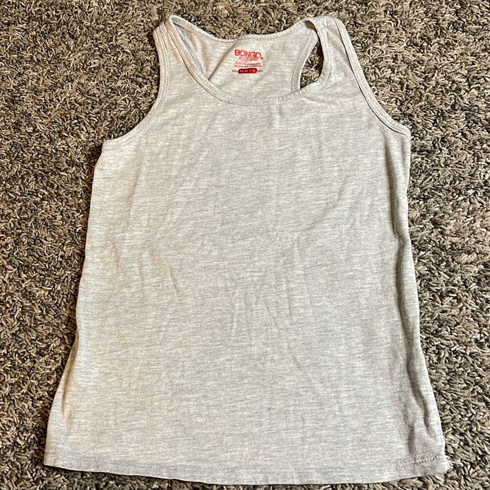 Girls grey tank top, Bongo girls size medium 7/8